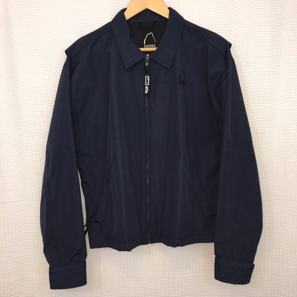Sierra Designs 60/40 Line Windbreaker Jacket Mens Medium Navy Blue Made In USA
